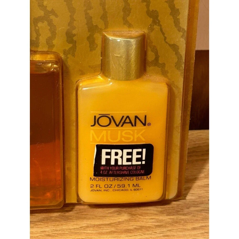 Vintage NOS Jovan Musk Aftershave / Cologne Moisturizing‎ Balm Set